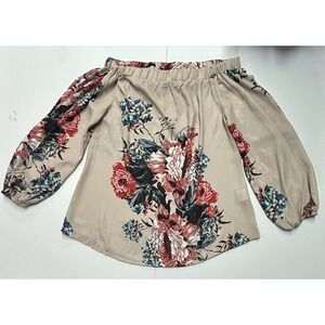 Boutique | Women's | Blouse | S |‎ Off Shoulder Long Sleeve Floral Top